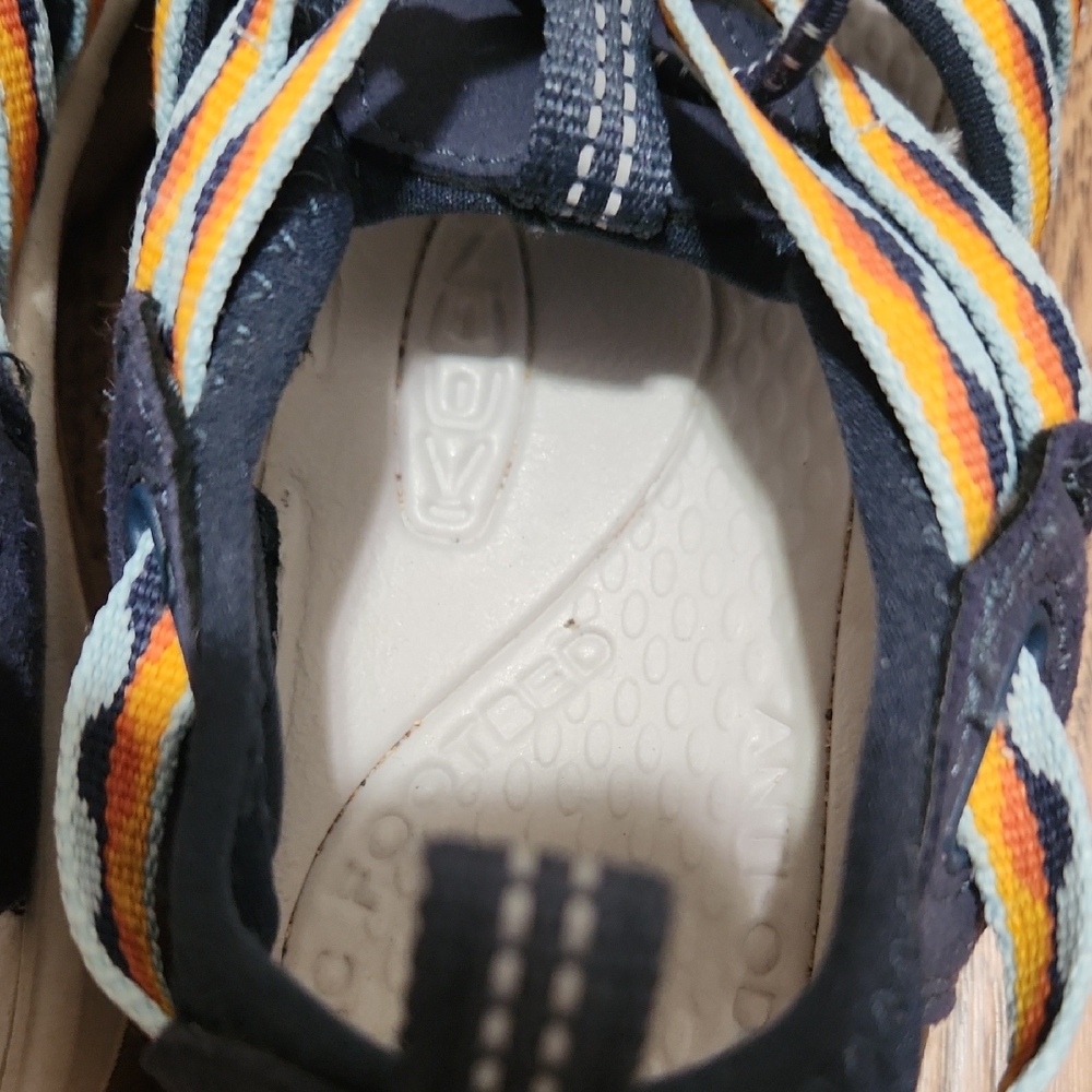 Keen Women's Navy and Orange Striped Sandals - Picture 3 of 5